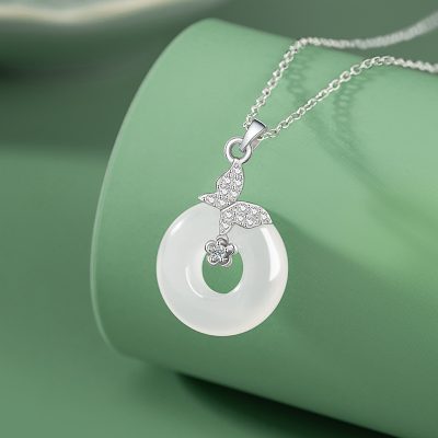 Dây Chuyền Bạc Nữ đính đá CZ, Chalcedony Hồ điệp Sadie LILI 173050 3