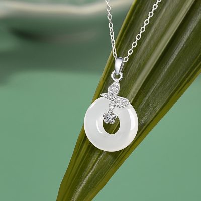 Dây Chuyền Bạc Nữ đính đá CZ, Chalcedony Hồ điệp Sadie LILI 173050 4