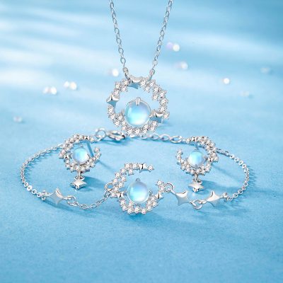 Dây Chuyền Bạc Nữ đính đá CZ Bầu Trời Sao Braelynn LILI 172746 2