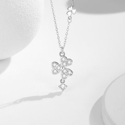 Dây Chuyền Bạc Nữ đính đá CZ Cỏ 3 Lá Madelyn LILI 172998 1