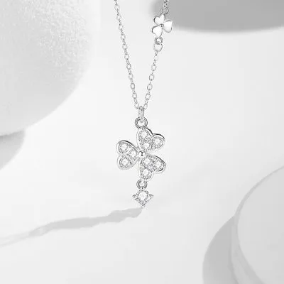 Dây Chuyền Bạc Nữ đính đá CZ Cỏ 3 Lá Madelyn LILI 172998 1