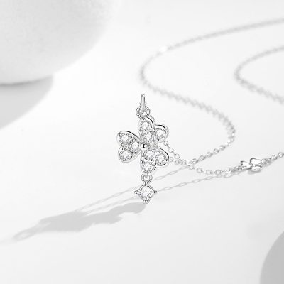 Dây Chuyền Bạc Nữ đính đá CZ Cỏ 3 Lá Madelyn LILI 172998 4