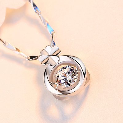 Dây Chuyền Bạc Nữ đính đá CZ Cỏ 4 Lá Emery LILI 173058 2