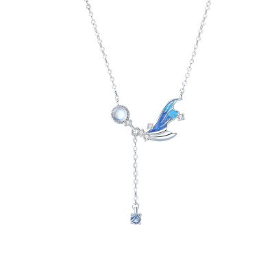 Dây Chuyền Bạc Nữ đính đá CZ đuôi Cá Mặt Trăng Avery LILI 172823 4