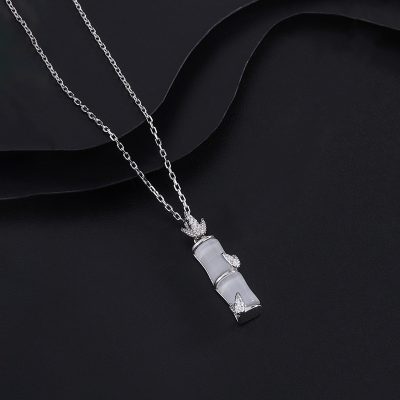 Dây Chuyền Bạc Nữ đính đá CZ Hình Cây Trúc Presley LILI 172928 5