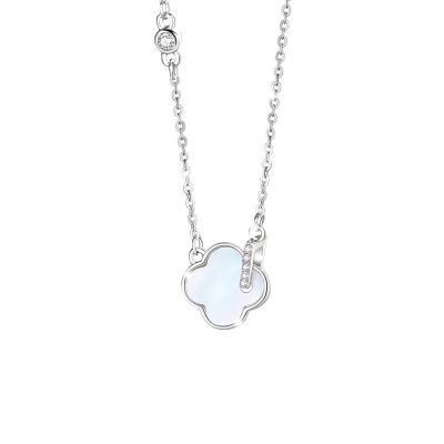 Dây Chuyền Bạc Nữ đính đá CZ Hình Cỏ 4 Lá Eloise LILI 172899 6