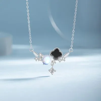 Dây Chuyền Bạc Nữ đính đá CZ Hình Cỏ 4 Lá Josephine LILI 173018 1