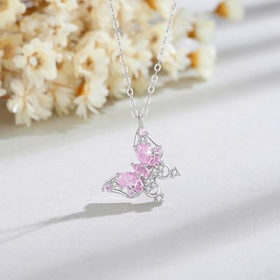 Dây Chuyền Bạc Nữ đính đá CZ Hình Hồ điệp Paisley LILI 172887 1