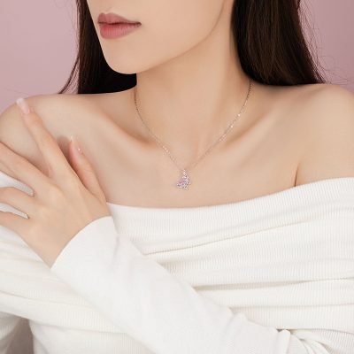 Dây Chuyền Bạc Nữ đính đá CZ Hình Hồ điệp Paisley LILI 172887 2
