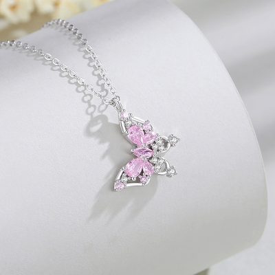 Dây Chuyền Bạc Nữ đính đá CZ Hình Hồ điệp Paisley LILI 172887 3