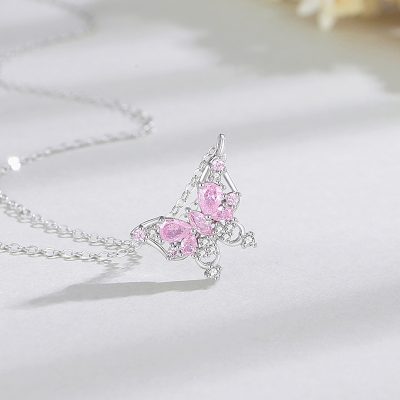 Dây Chuyền Bạc Nữ đính đá CZ Hình Hồ điệp Paisley LILI 172887 4
