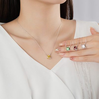 Dây Chuyền Bạc Nữ đính đá CZ Ngôi Sao 12 Tháng Sinh LILI 172855 2