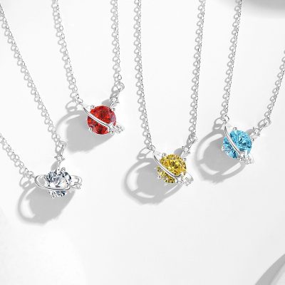 Dây Chuyền Bạc Nữ đính đá CZ Ngôi Sao 12 Tháng Sinh LILI 172855 3