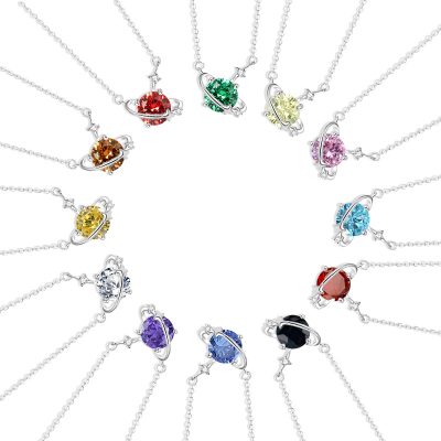 Dây Chuyền Bạc Nữ đính đá CZ Ngôi Sao 12 Tháng Sinh LILI 172855 4