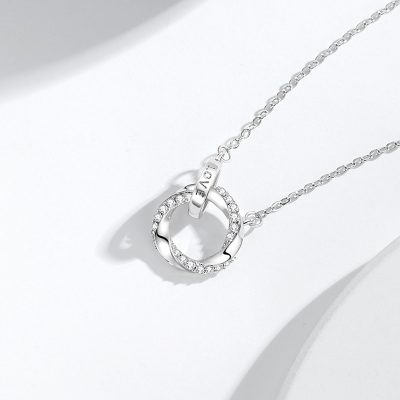 Dây Chuyền Bạc Nữ đính đá CZ Nhẫn Lồng Nhẫn Emilia LILI 172831 3