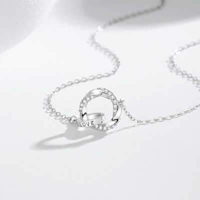 Dây Chuyền Bạc Nữ đính đá CZ Nhẫn Lồng Nhẫn Emilia LILI 172831 4