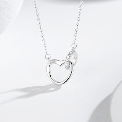 Dây Chuyền Bạc Nữ đính đá CZ Trái Tim Tình Yêu Hannah LILI 172845 1