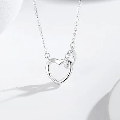 Dây Chuyền Bạc Nữ đính đá CZ Trái Tim Tình Yêu Hannah LILI 172845 1