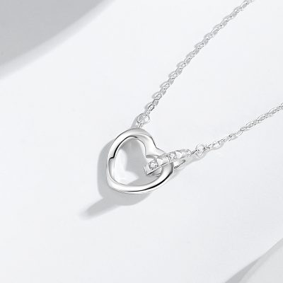 Dây Chuyền Bạc Nữ đính đá CZ Trái Tim Tình Yêu Hannah LILI 172845 4
