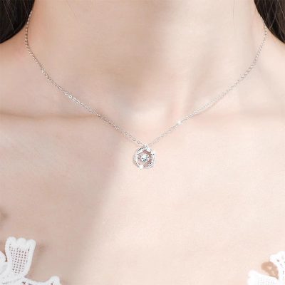 Dây Chuyền Bạc Nữ đính Kim Cương Moissanite Lông Vũ Soleil LILI 172755 1