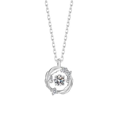 Dây Chuyền Bạc Nữ đính Kim Cương Moissanite Lông Vũ Soleil LILI 172755 2