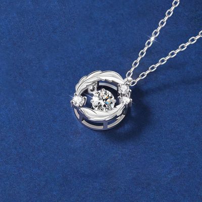 Dây Chuyền Bạc Nữ đính Kim Cương Moissanite Lông Vũ Soleil LILI 172755 3