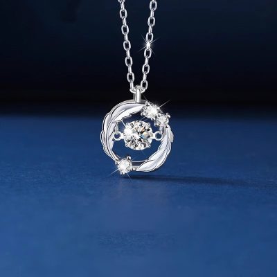 Dây Chuyền Bạc Nữ đính Kim Cương Moissanite Lông Vũ Soleil LILI 172755 5