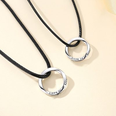 Dây Chuyền đôi Bạc Trơn Vô Cực Brianna LILI 173793 2