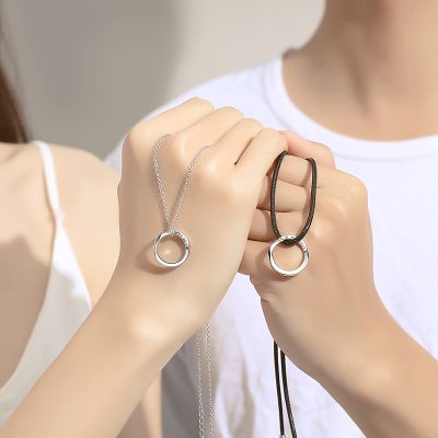 Dây Chuyền đôi Bạc Trơn Vô Cực Brianna LILI 173793 3