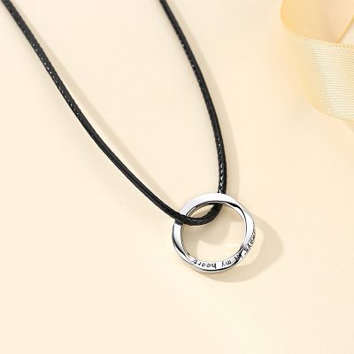 Dây Chuyền đôi Bạc Trơn Vô Cực Brianna LILI 173793 5