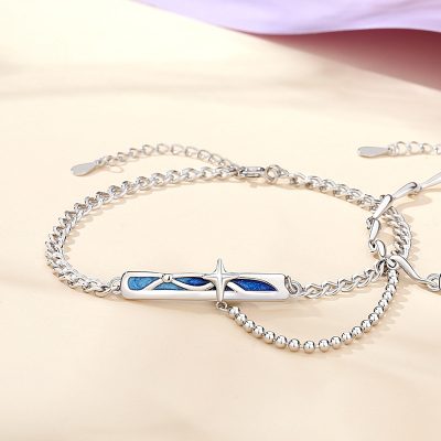 Lắc Tay Bạc Cặp đôi đính đá CZ Bầu Trời Sao Emilia LILI 172150 3