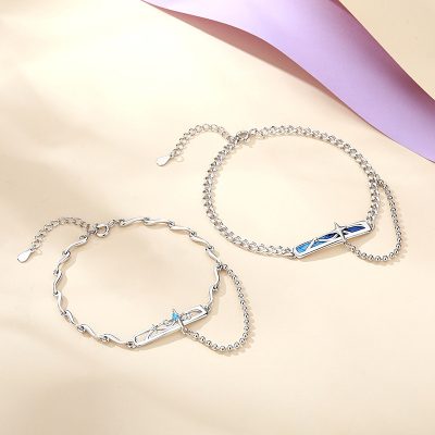 Lắc Tay Bạc Cặp đôi đính đá CZ Bầu Trời Sao Emilia LILI 172150 5