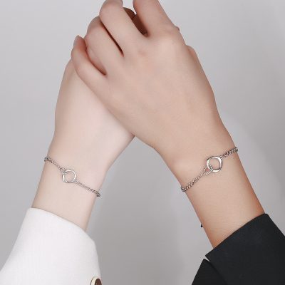 Lắc Tay Bạc Cặp đôi Hình Nhẫn Lồng Nhẫn Amara LILI 172299 3