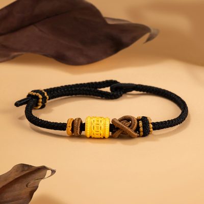 Lắc Tay Bạc Nam Dây Bện Hình đồng Xu Penelope LILI 172271 1