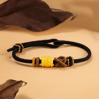 Lắc Tay Bạc Nam Dây Bện Hình đồng Xu Penelope LILI 172271 1