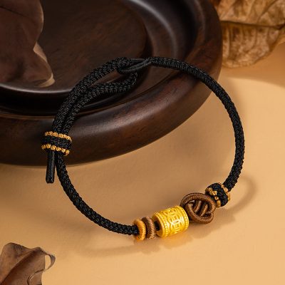 Lắc Tay Bạc Nam Dây Bện Hình đồng Xu Penelope LILI 172271 3