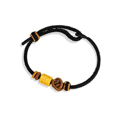 Lắc Tay Bạc Nam Dây Bện Hình đồng Xu Penelope LILI 172271 5