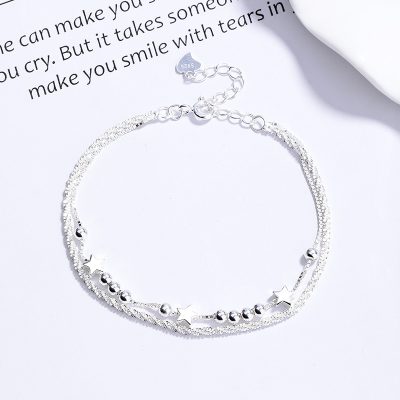 Lắc Tay Bạc Nữ 2 Tầng Ngôi Sao Madeline LILI 172444 4