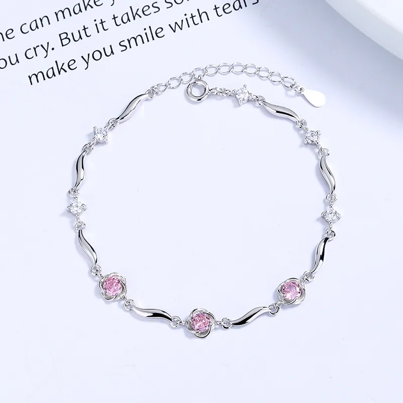 Lắc Tay Bạc Nữ đính đá CZ Cỏ 4 Lá Isabelle LILI 172465 4