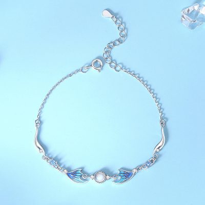 Lắc Tay Bạc Nữ đính đá CZ đuôi Cá Mặt Trăng Naomi LILI 172161 2