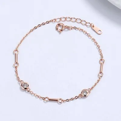 Lắc Tay Bạc Nữ đính đá CZ Hạt Tròn Wrenley LILI 172486 5