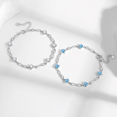 Lắc Tay Bạc Nữ đính đá CZ Tình Yêu Vô Cực Gabriella LILI 172413 1