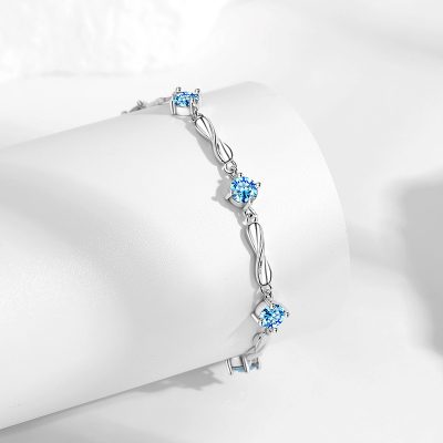 Lắc Tay Bạc Nữ đính đá CZ Tình Yêu Vô Cực Gabriella LILI 172413 3