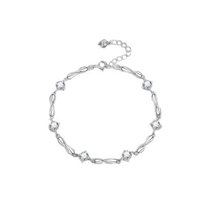 Lắc Tay Bạc Nữ đính đá CZ Tình Yêu Vô Cực Gabriella LILI 172413 4