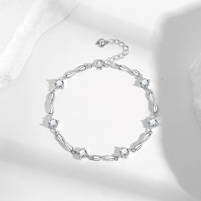 Lắc Tay Bạc Nữ đính đá CZ Tình Yêu Vô Cực Gabriella LILI 172413 5