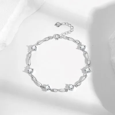 Lắc Tay Bạc Nữ đính đá CZ Tình Yêu Vô Cực Gabriella LILI 172413 5