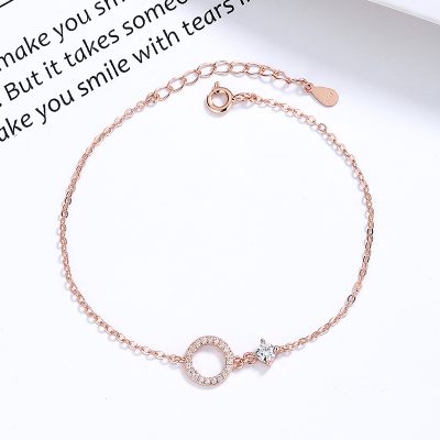 Lắc Tay Bạc Nữ đính đá CZ Vòng Tròn Natalie LILI 172341 2