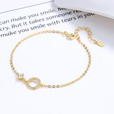 Lắc Tay Bạc Nữ đính đá CZ Vòng Tròn Natalie LILI 172341 4