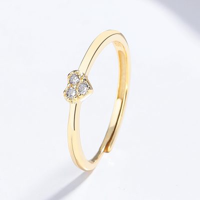 Nhẫn Bạc Nữ đính đá CZ Dạng Mảnh Trái Tim Samira LILI 172677 5