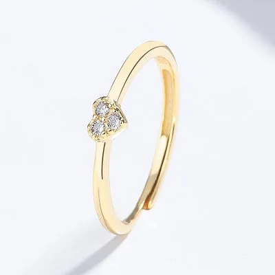 Nhẫn Bạc Nữ đính đá CZ Dạng Mảnh Trái Tim Samira LILI 172677 5